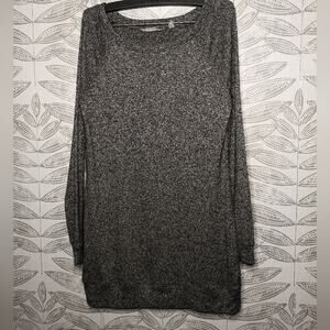 Athleta Speckle Long Sleeve Top Tunic Length Neutral Modal Blend